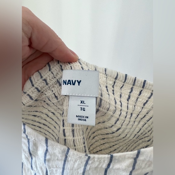 Old Navy Blue and White Striped Mini Dress - XL - Picture 6 of 7